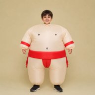 disfraz peleador de sumo rojo - botarga inflable